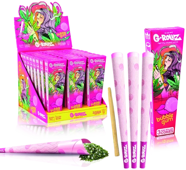 Présentoir de cônes à capsule d’arôme 'Bubble Gum'